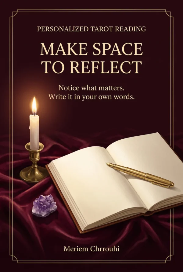 Make Space to Reflect — Journal and Candle | Meriem Chrrouhi Make Space to Reflect: a journal and candle for quiet personal reflection.