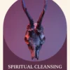 Spiritual Cleansing and Release Ritual | Meriem Chrrouhi Spiritual cleansing ritual cover featuring a horned animal skull against violet with red and blue lighting.