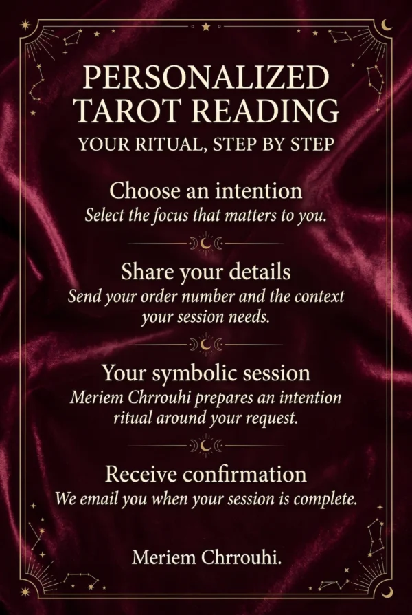 Your Ritual Step by Step | Personalized Tarot Reading Your Ritual, Step by Step — Personalized Tarot Reading by Meriem Chrrouhi.