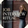 Job Interview Ritual — blonde woman with glasses holding a laptop beside a window and brick wall