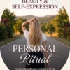 Beauty and Self-Expression Ritual — a blonde woman seen from behind on a quiet road, one hand in her hair and the other arm relaxed at her side