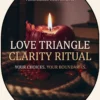 Love Triangle Clarity Ritual | Meriem Chrrouhi Love Triangle Clarity Ritual — a burgundy candle with melted wax and coiled rope in a softly lit interior