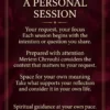 A personal spiritual session prepared around your request by Meriem Chrrouhi