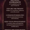 Honest Tarot Guidance — Emotions and Personal Direction Honest Guidance card covering present emotions, relationship patterns, possibilities and personal choices.