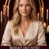 What Do You Need to Hear? Blind tarot reading cover with a blonde woman in champagne satin and candles.