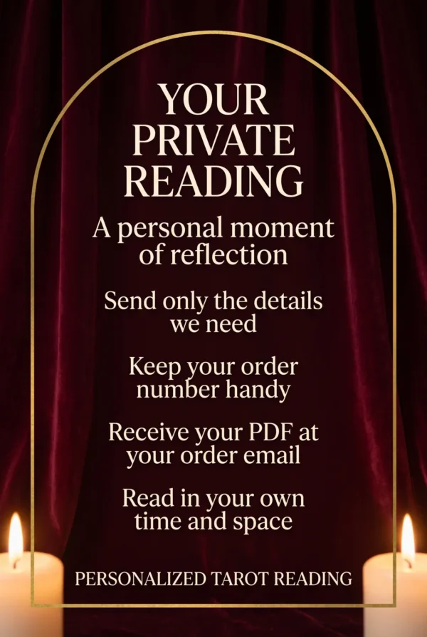 Your Private Reading — PDF and Privacy Guide Your Private Reading: send only needed details, keep your order number, receive your PDF by email and read in your own time.