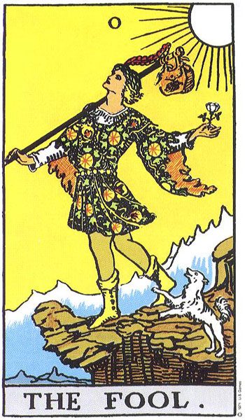 The Fool tarot card meaning, Rider-Waite-Smith deck