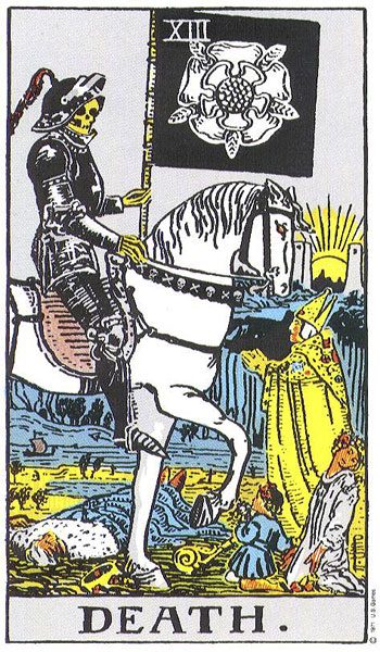 Death tarot card meaning, Rider-Waite-Smith deck