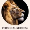 Personal Success Intention Ritual | Meriem Chrrouhi Success ritual cover with a golden-maned lion in profile against a black background.