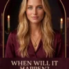Tarot Timing Reading — Timing Possibilities | Meriem Chrrouhi When Will It Happen? Tarot timing reading cover with a blonde woman in burgundy and a candlelit gold arch.