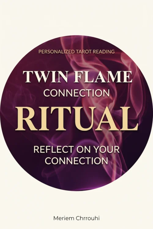 Twin Flame Connection Ritual — translucent rose and violet smoke ribbons on a deep burgundy background