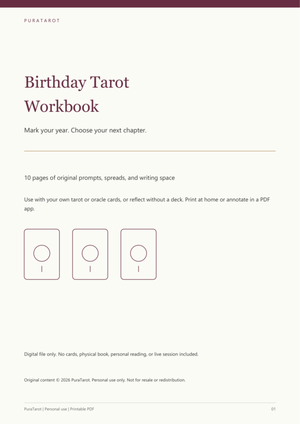 birthday tarot workbook actual cover birthday tarot workbook actual cover