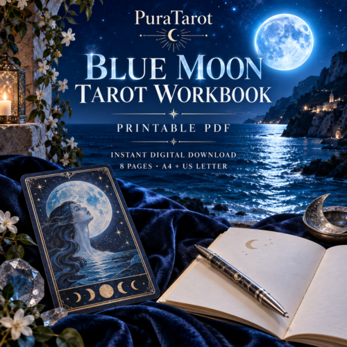 blue moon tarot workbook colourful main
