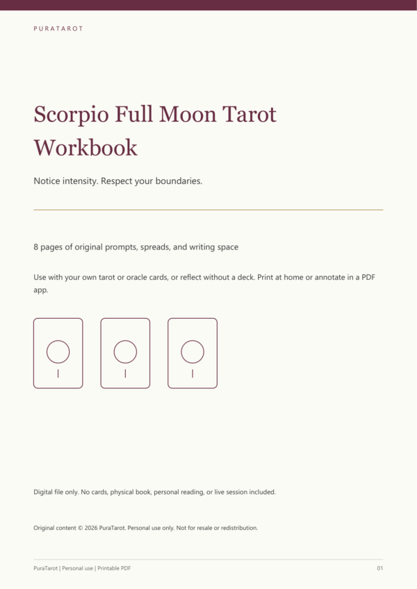 scorpio full moon tarot workbook actual cover scorpio full moon tarot workbook actual cover