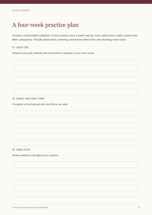 tarot practice journal actual action page tarot practice journal actual action page